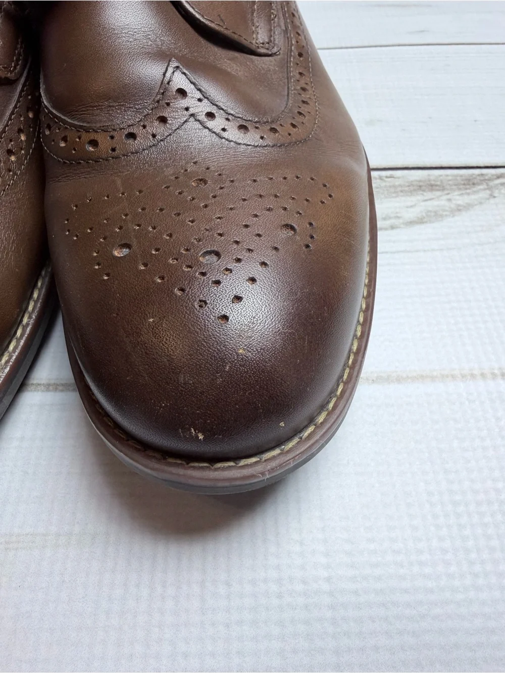 Rockport Brown Leather Brogue Wingtip Oxfords